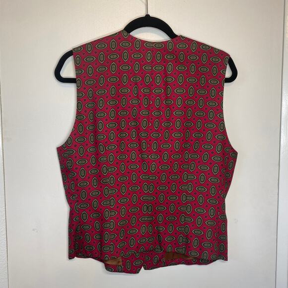 Vintage David Brooks Vest Classic Tailored Paisley Lined Preppy Academia size 6 - Picture 2 of 9